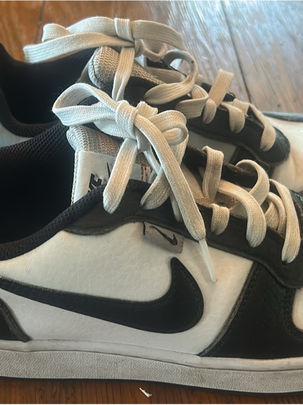Nike Dunks Black and White  and gray Low-Top Sneaker
